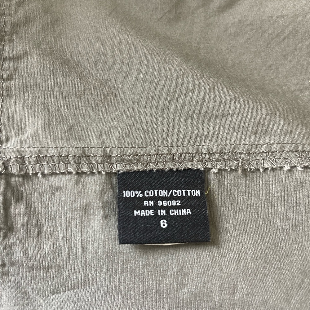 Willie Smith Women's Greenish Gray Utility Belted3/4 Sleeve Jacket EUC - Picture 8 of 8